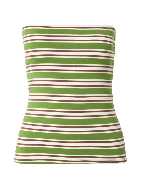 TOPSHOP TOPSHOP Top  rjava / zelena / bela