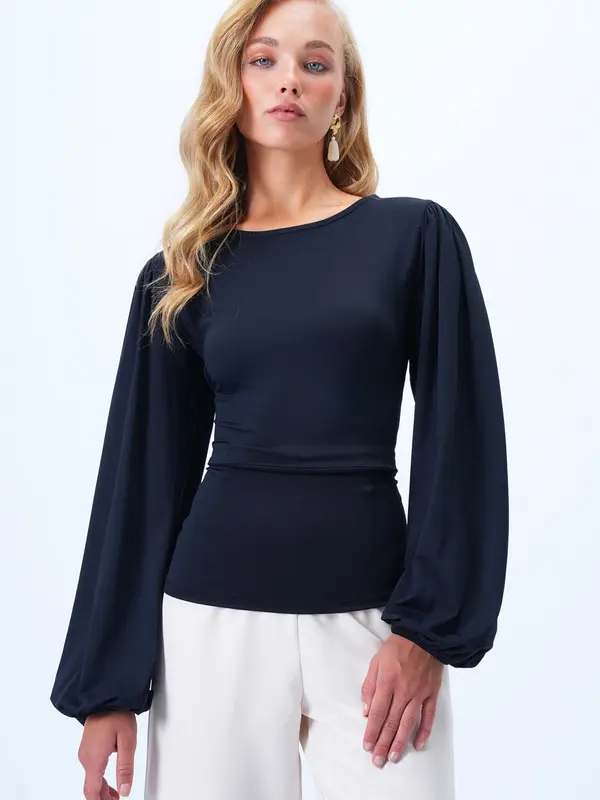 Trend Alaçatı Stili Trend Alaçatı Stili Bluza  črna