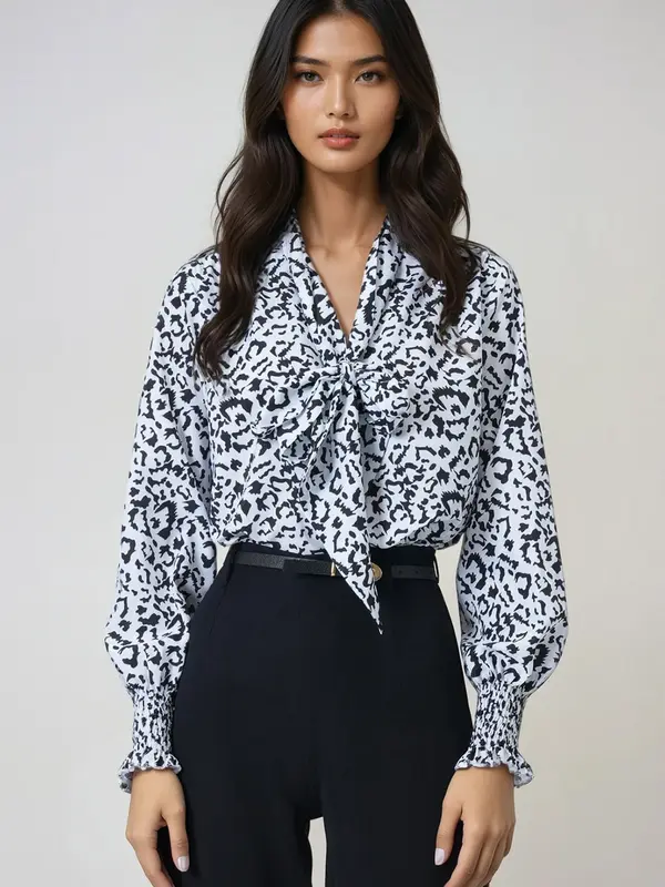 Trend Alaçatı Stili Trend Alaçatı Stili Bluza  črna / bela