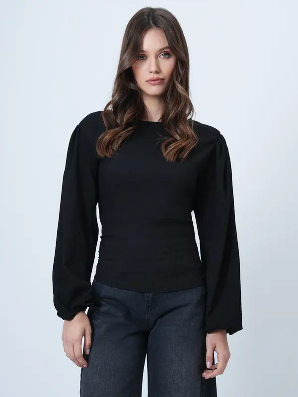 Trend Alaçatı Stili Trend Alaçatı Stili Bluza  črna
