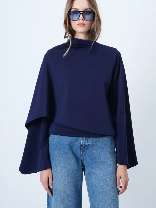 Trend Alaçatı Stili Trend Alaçatı Stili Bluza  marine