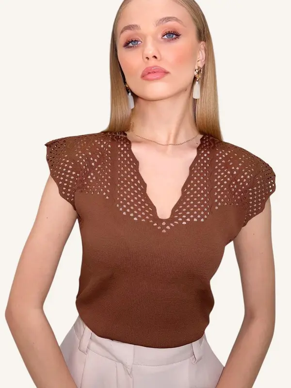 Trend Alaçatı Stili Trend Alaçatı Stili Pulover  rjava