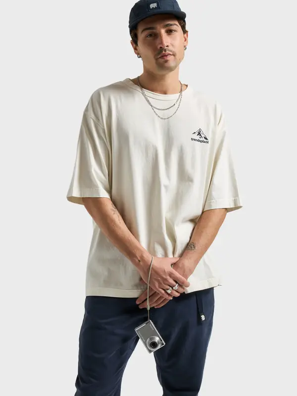 Trendsplant Trendsplant Majica ' HIKERS '  slonovina