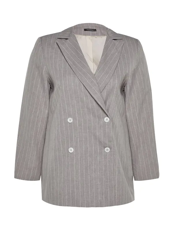 Trendyol Curve Trendyol Curve Blazer  pegasto siva / bela