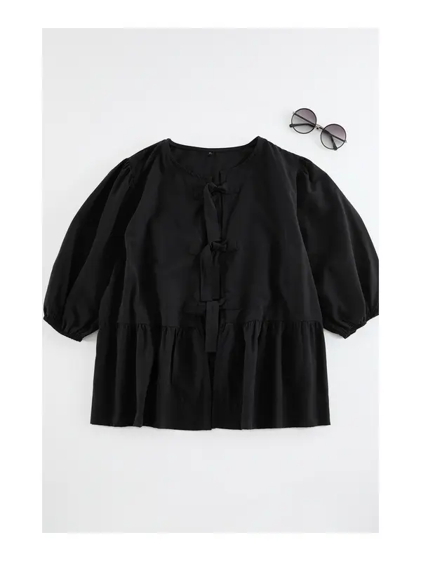 Trendyol Curve Trendyol Curve Bluza  črna