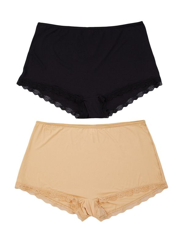 Trendyol Curve Trendyol Curve Spodnje hlače  pesek / črna