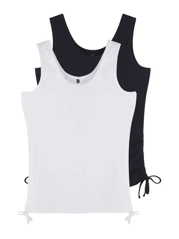 Trendyol Curve Trendyol Curve Top  nočno modra / bela