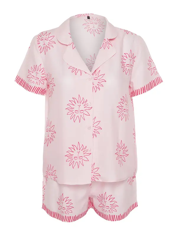 Trendyol Trendyol Kratke hlače za spanje  roza / rosé