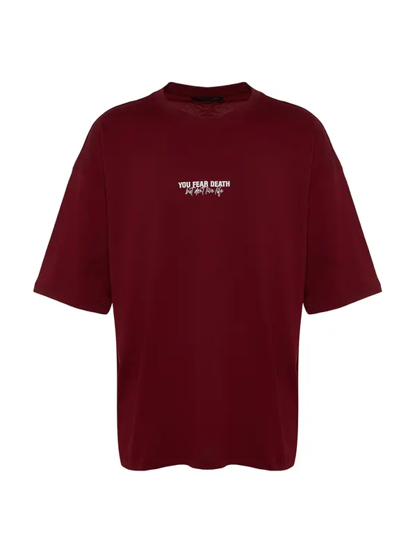 Trendyol Trendyol Majica  burgund / bela