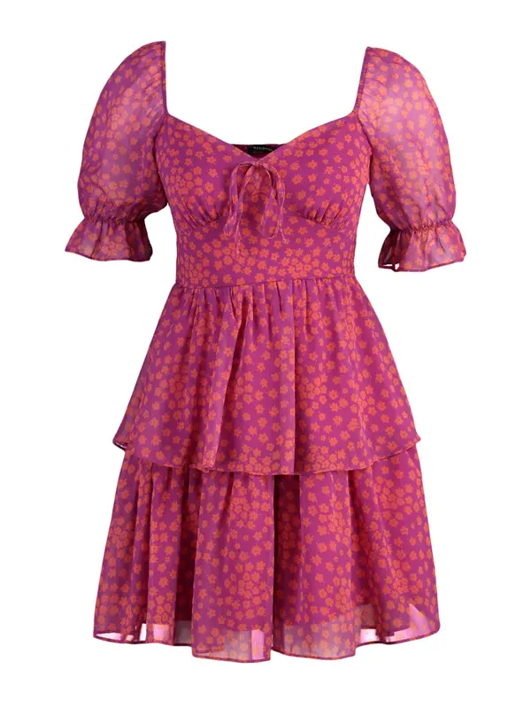 Trendyol Trendyol Poletna obleka  mandarina / magenta