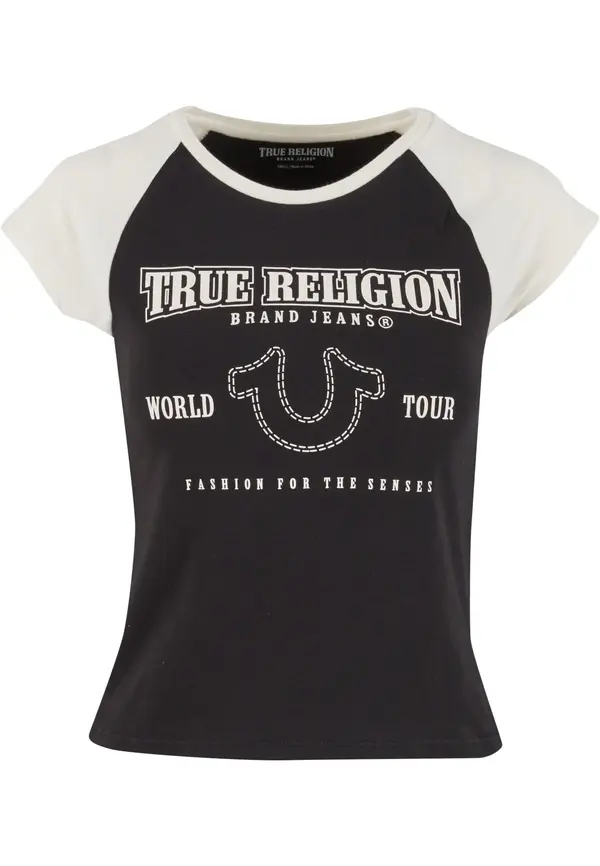 True Religion True Religion Majica  črna / bela