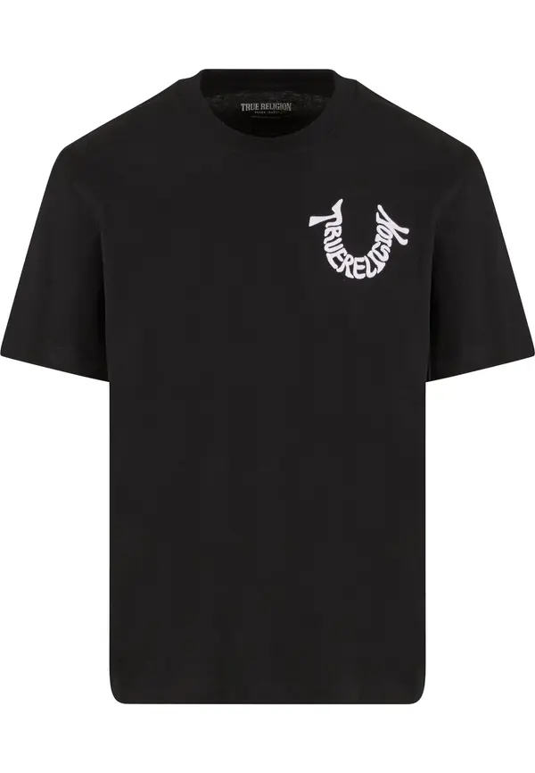 True Religion True Religion Majica 'Warped'  črna / bela