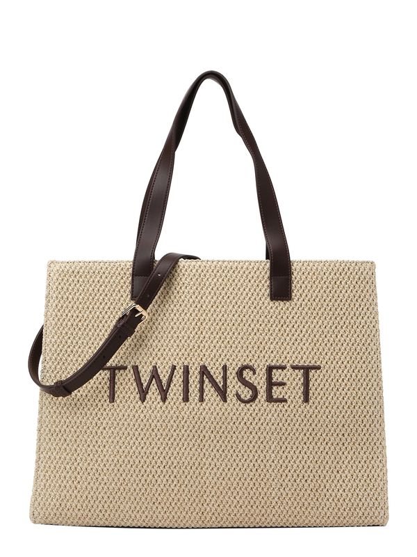 Twinset Twinset Ročna torbica  pesek / temno rjava