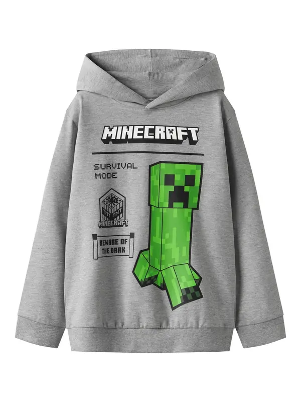 TWO SOON TWO SOON Majica 'Minecraft'  siva / zelena / črna / bela