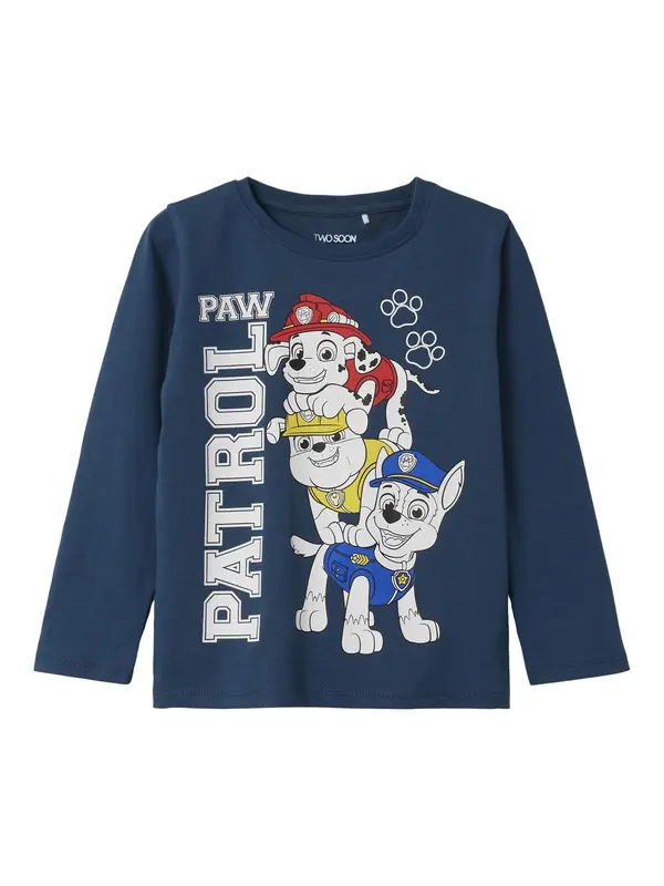 TWO SOON TWO SOON Majica 'Paw Patrol'  mornarska / rumena / rubin rdeča / bela