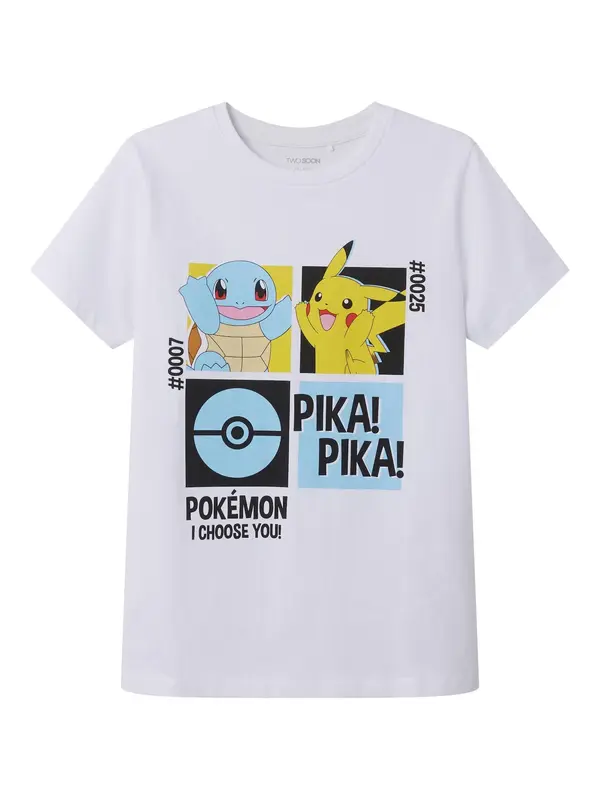 TWO SOON TWO SOON Majica 'Pokémon'  marine / svetlo modra / rumena / rdeča / bela