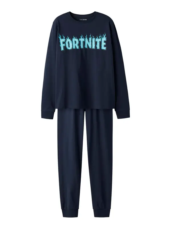 TWO SOON TWO SOON Pižama 'Fortnite'  mornarska / svetlo modra