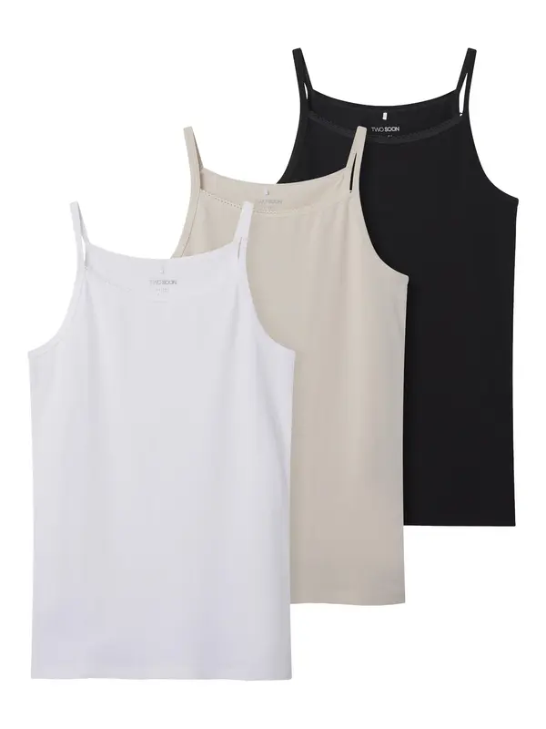 TWO SOON TWO SOON Top  nude / črna / bela