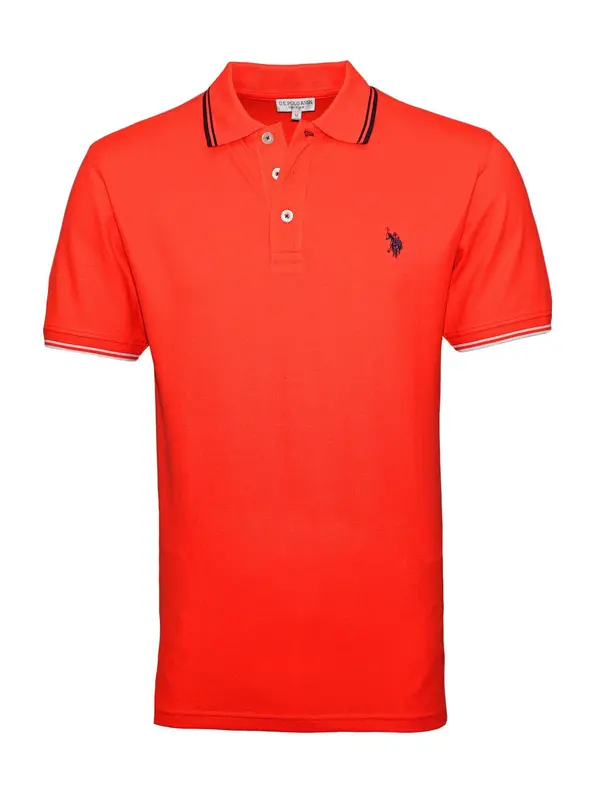 U.S. POLO ASSN. U.S. POLO ASSN. Majica 'Barney'  temno modra / svetlo siva / živo rdeča