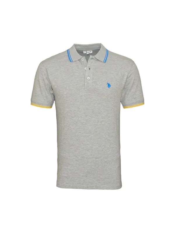 U.S. POLO ASSN. U.S. POLO ASSN. Majica  modra / rumena / pegasto siva