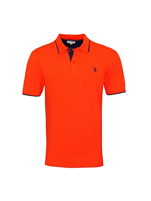 U.S. POLO ASSN. U.S. POLO ASSN. Majica  neonsko oranžna / črna