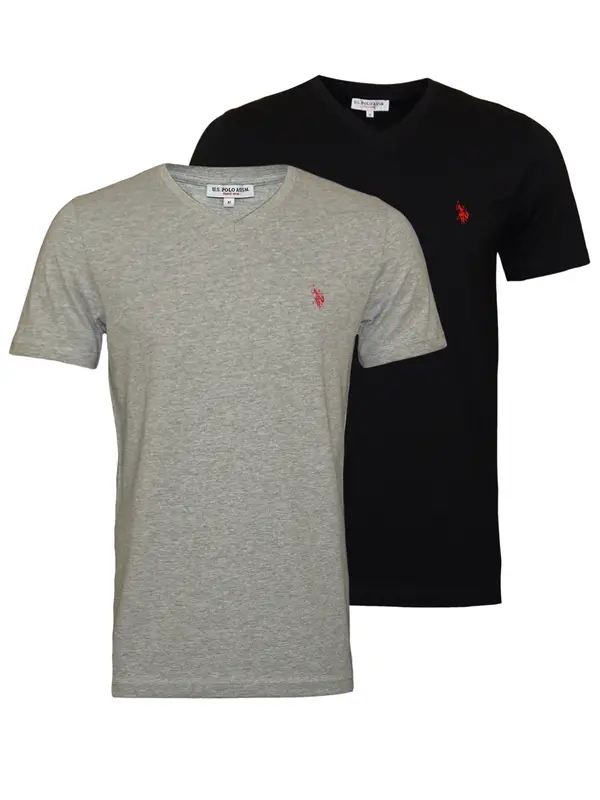 U.S. POLO ASSN. U.S. POLO ASSN. Majica  pegasto siva / črna