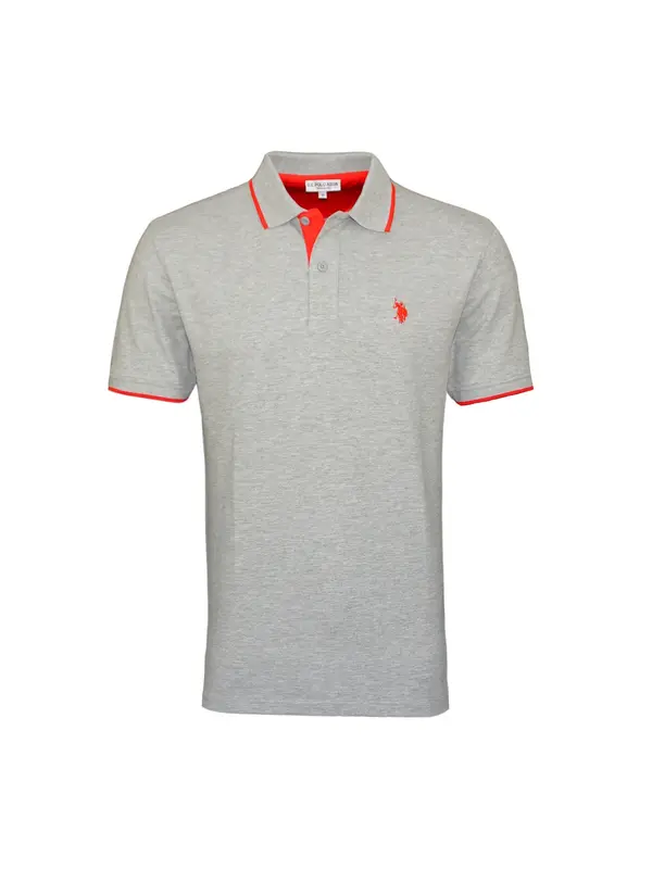 U.S. POLO ASSN. U.S. POLO ASSN. Majica  pegasto siva / rdeča