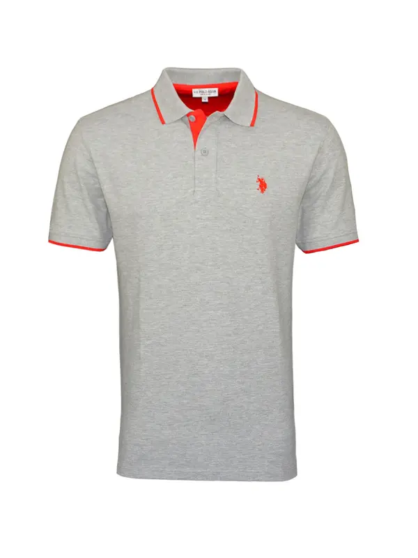 U.S. POLO ASSN. U.S. POLO ASSN. Majica  pegasto siva / rdeča