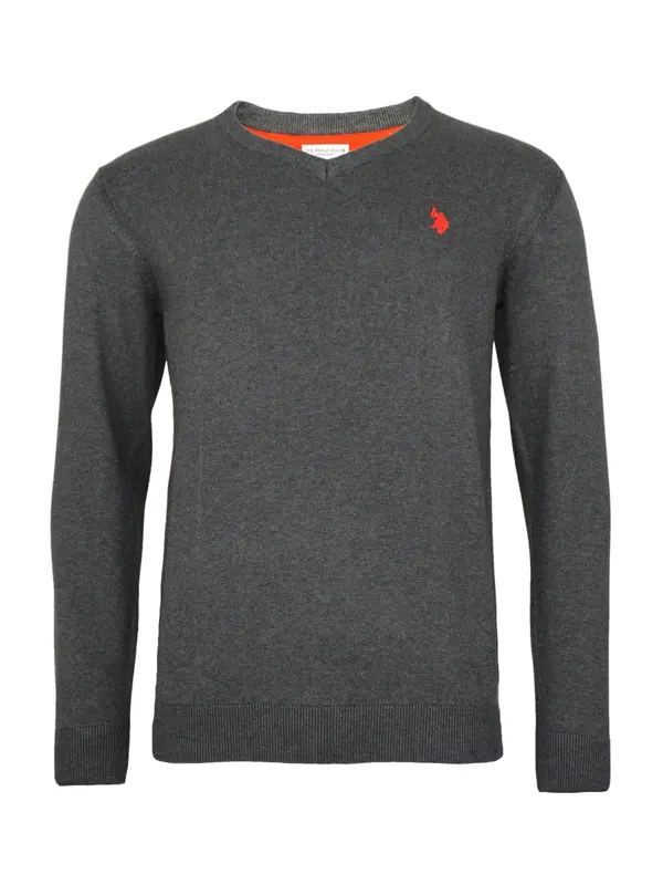 U.S. POLO ASSN. U.S. POLO ASSN. Pulover  antracit / oranžno rdeča