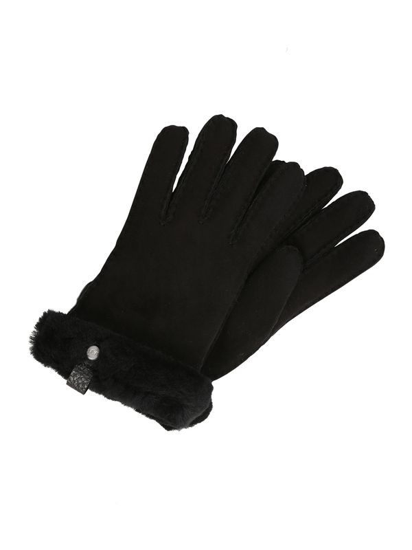 UGG UGG Rokavice 'Shorty Glove with leather trim'  črna