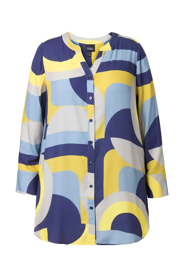 Ulla Popken Ulla Popken Bluza  mornarska / svetlo modra / rumena / svetlo siva
