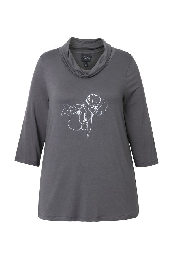 Ulla Popken Ulla Popken Majica  bazaltno siva / bela