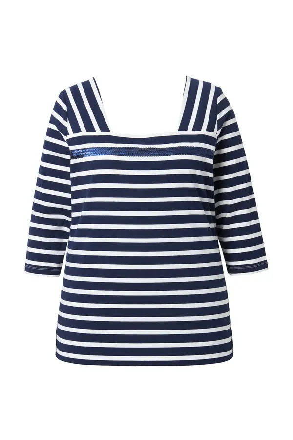 Ulla Popken Ulla Popken Majica  marine / bela