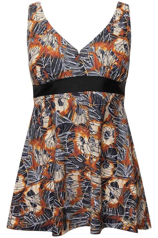 Ulla Popken Ulla Popken Majica za kopanje  kremna / rjava / črna / bela