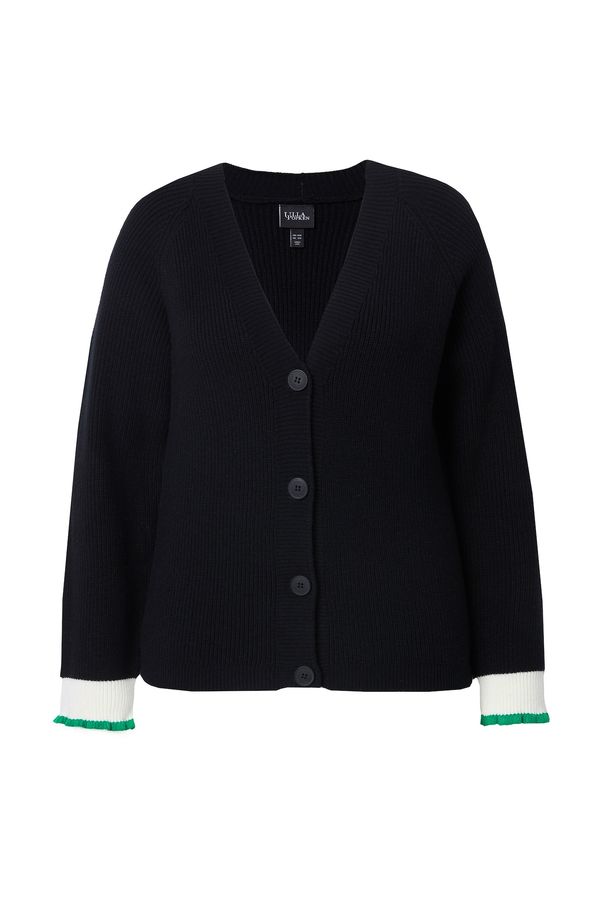 Ulla Popken Ulla Popken Pletena jopa  svetlo zelena / črna / bela