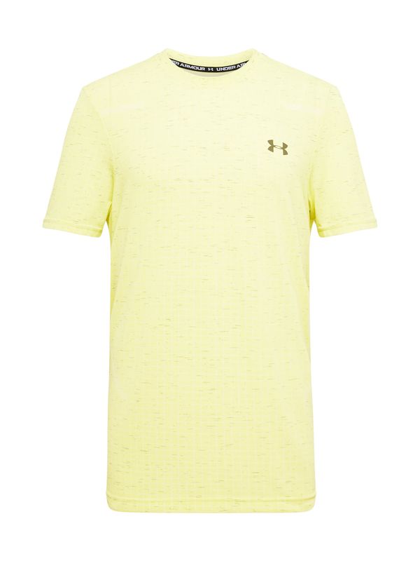 UNDER ARMOUR UNDER ARMOUR Funkcionalna majica 'Grid'  apno / pastelno rumena / oliva