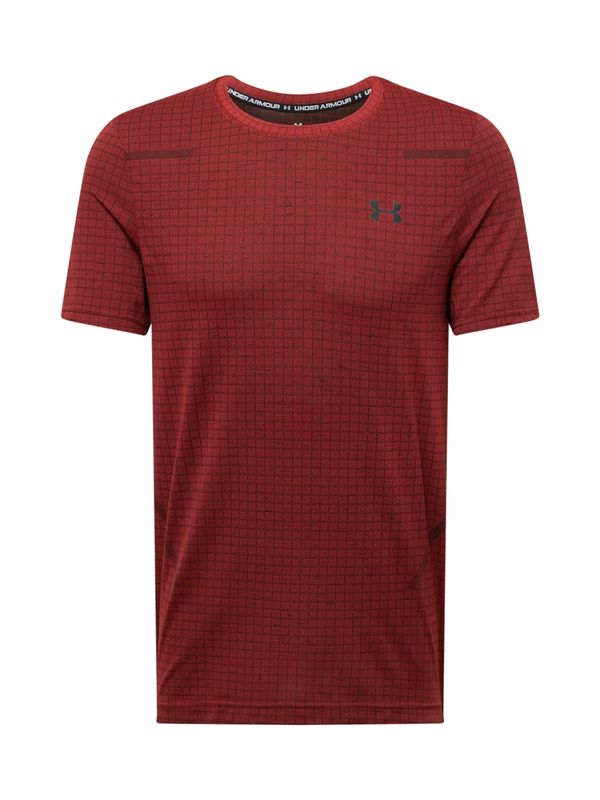 UNDER ARMOUR UNDER ARMOUR Funkcionalna majica 'Grid'  temno oranžna / črna