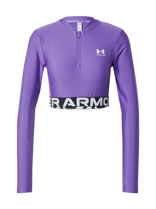 UNDER ARMOUR UNDER ARMOUR Funkcionalna majica 'HeatGear'  lila / črna / bela