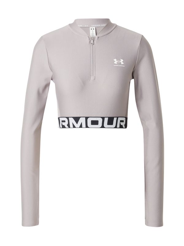 UNDER ARMOUR UNDER ARMOUR Funkcionalna majica 'HeatGear'  siva / črna / bela