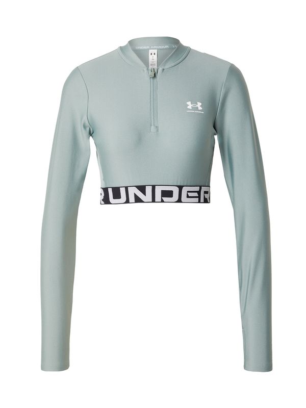 UNDER ARMOUR UNDER ARMOUR Funkcionalna majica 'HeatGear'  svetlo zelena / črna / bela