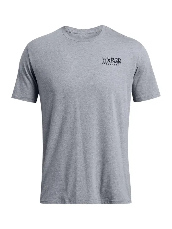 UNDER ARMOUR UNDER ARMOUR Funkcionalna majica  pegasto siva / črna