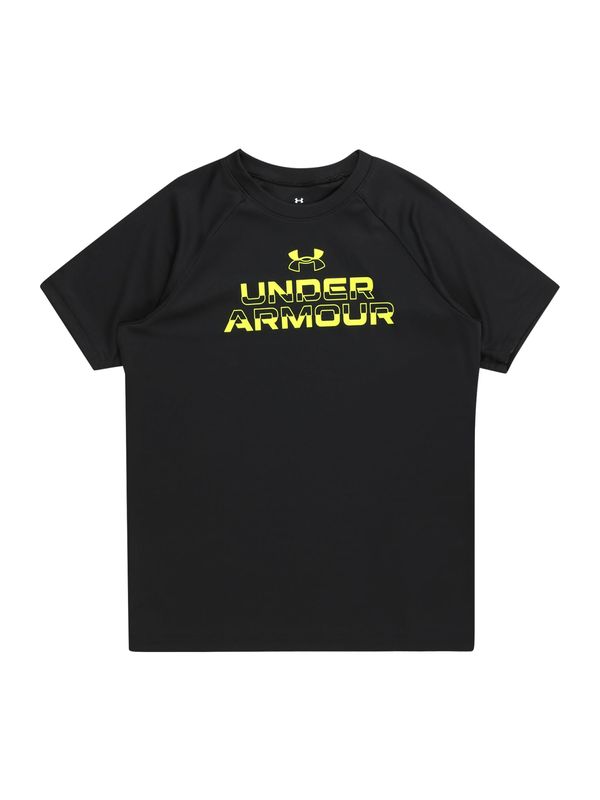UNDER ARMOUR UNDER ARMOUR Funkcionalna majica 'Tech Split'  rumena / črna
