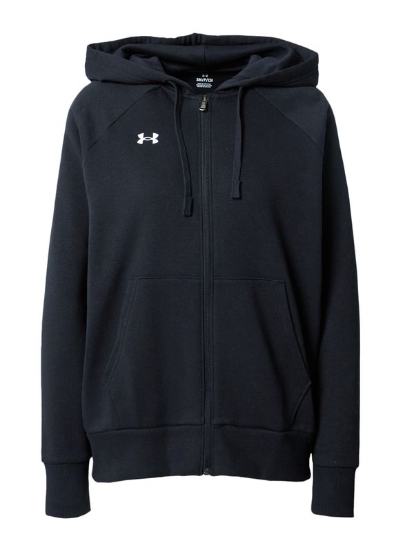 UNDER ARMOUR UNDER ARMOUR Športna jopa na zadrgo  črna / bela