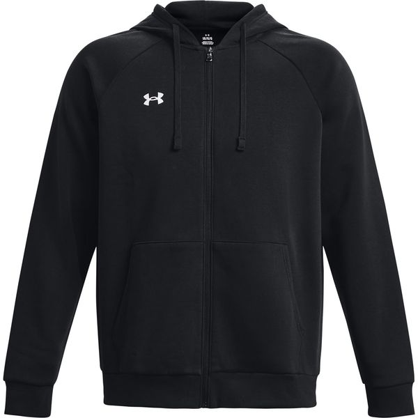 UNDER ARMOUR UNDER ARMOUR Športna jopa na zadrgo 'Rival'  črna / bela