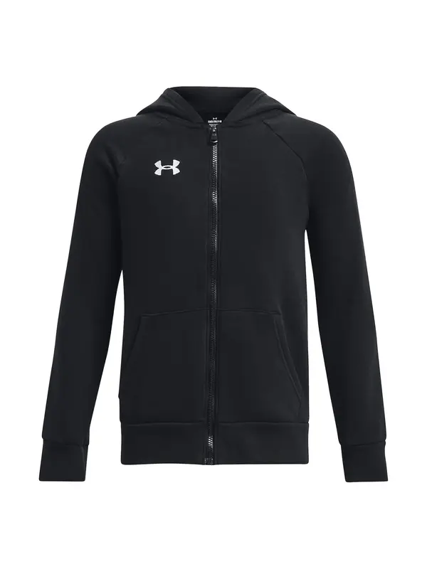 UNDER ARMOUR UNDER ARMOUR Športna jopa na zadrgo 'Rival'  črna / bela