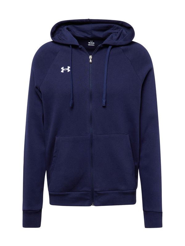 UNDER ARMOUR UNDER ARMOUR Športna jopa na zadrgo 'Rival'  temno modra / bela