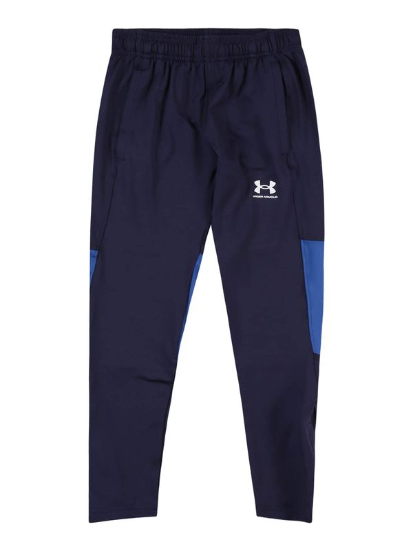 UNDER ARMOUR UNDER ARMOUR Športne hlače 'Challenger'  modra / mornarska / bela