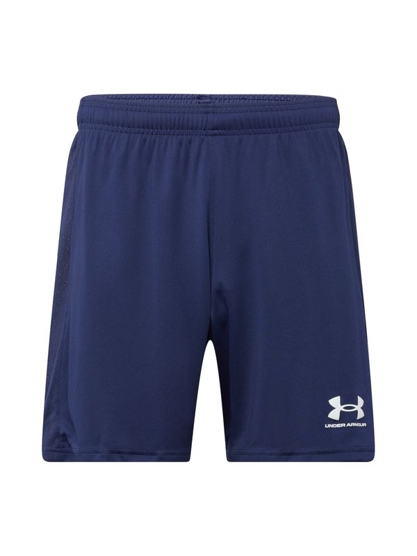 UNDER ARMOUR UNDER ARMOUR Športne hlače 'Challenger'  mornarska / bela