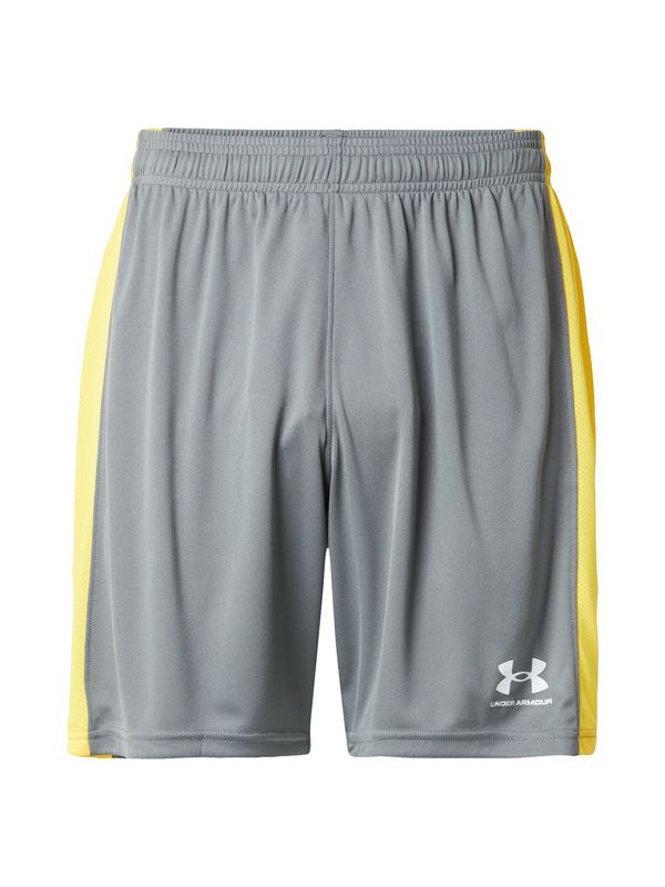 UNDER ARMOUR UNDER ARMOUR Športne hlače 'Challenger'  rumena / svetlo siva / zelena