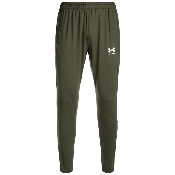 UNDER ARMOUR UNDER ARMOUR Športne hlače 'Challenger'  temno zelena / bela